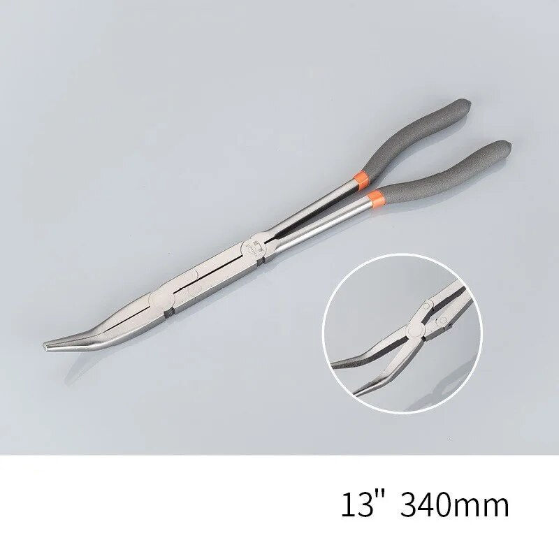 Long Fishing Pliers Straight 45 90 Degree O-Shape Bend Needle Nose Pliers Plug