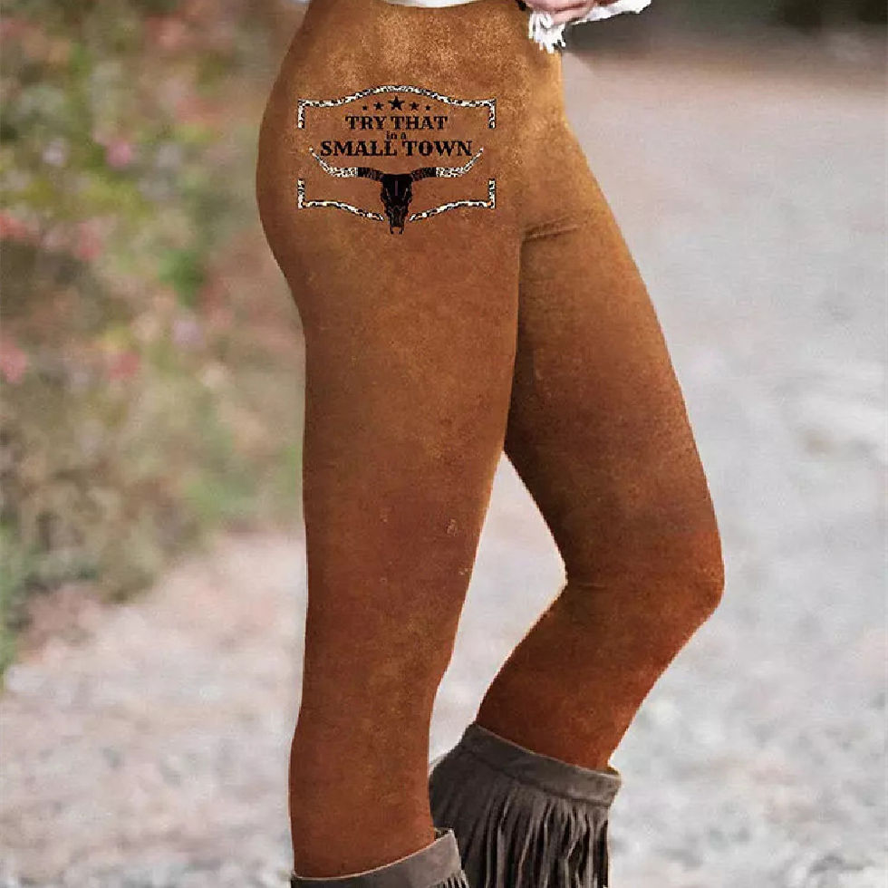Thumbnail: Try That In A Small Town Printed Leggings