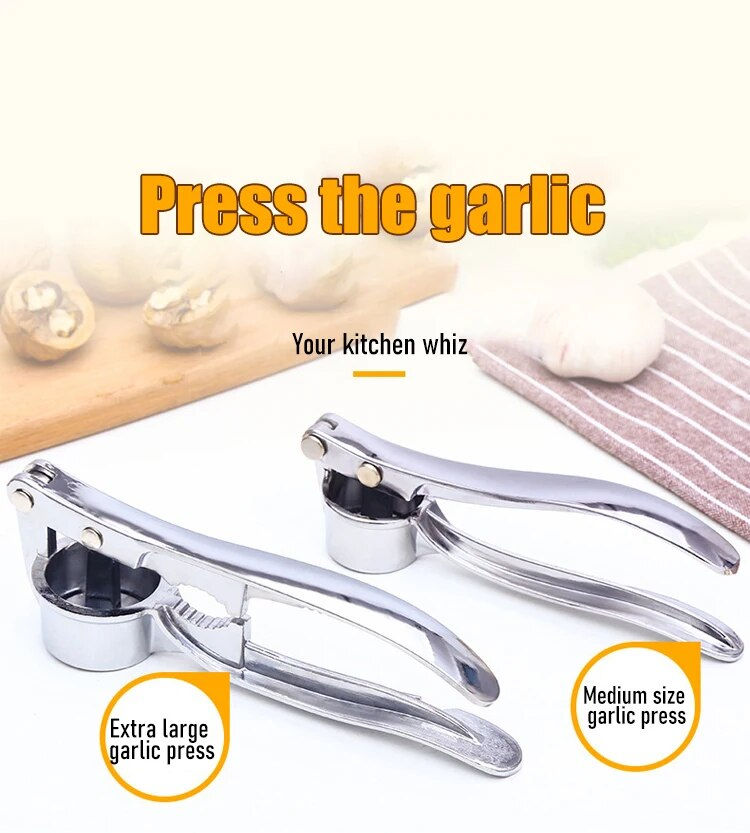 Thumbnail: 1/2/3PCS Garlic Press Crusher Mincer Kitchen Stainless Steel Garlic Smasher Squ
