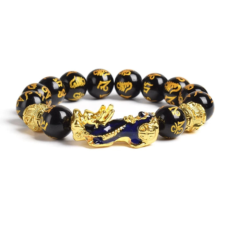 Thumbnail: Pi Xiu Tiger Eye Stone Beads Bracelet Feng Shui Yellow Power Stone Women Men El