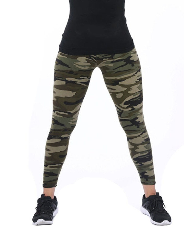 Miniaturbild: VISNXGI Push Up Leggings Women's Clothing Camouflage Workout Pants Printing Ela