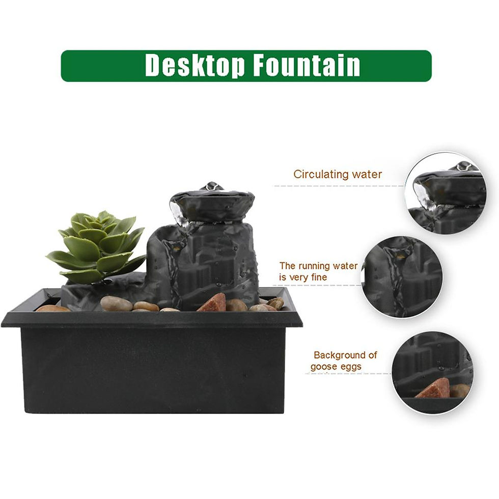 Thumbnail: Decorative Fountains Indoor  LED Light Water Fountains Creative Craft Desktop H