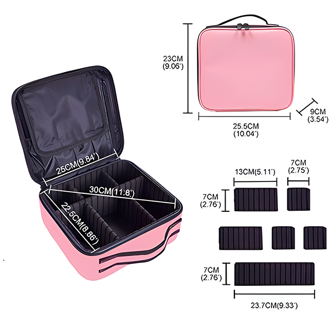 Thumbnail: New Makeup Bag for Women Travel Waterproof Necessary Beauty Brush Embroidery To