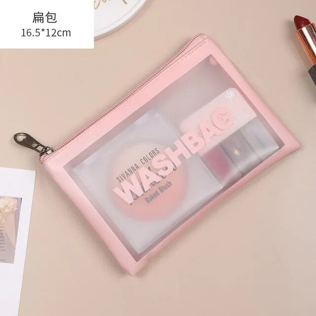 Thumbnail: Portable Travel Clear Storage Bag Organizer Bags Waterproof Washbag Transparent