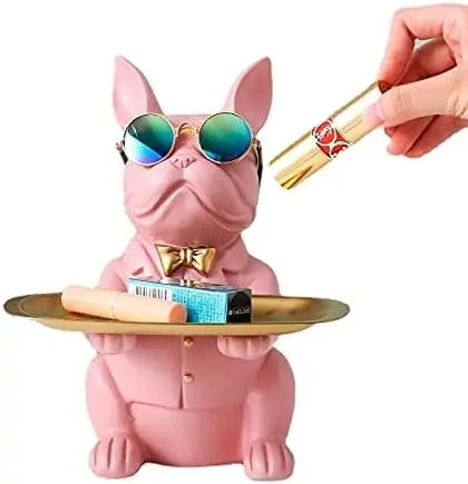 Thumbnail: Resin Bulldog Desk Storage Tray Statue Coin Piggy Bank Storage Animal Sculpture