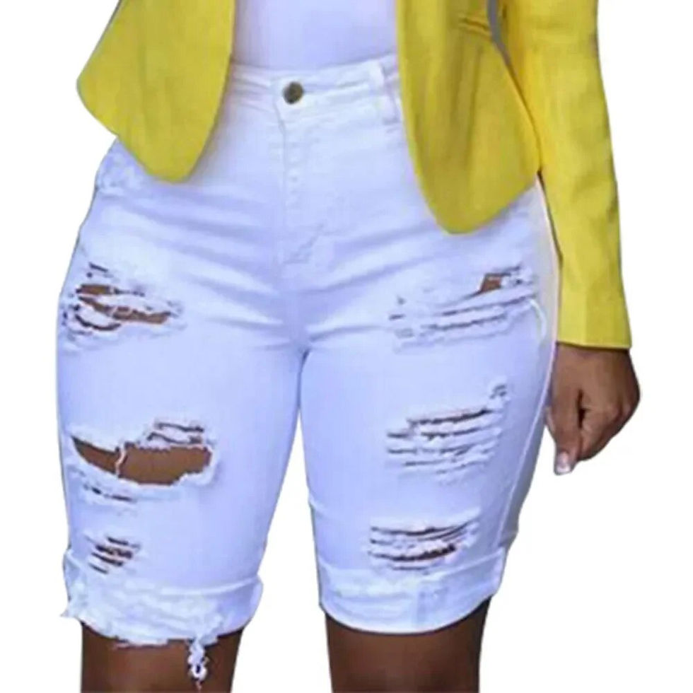 Miniatura: Women Denim Shorts Summer Destroyed Hole Jeans Fashion Casual Pants Short for W