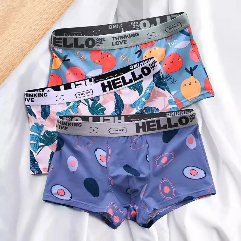 Μικρογραφία: Men Underwear Boxer Shorts Men's Panties Cotton Boxer Men Cartoon Fruit Underpa