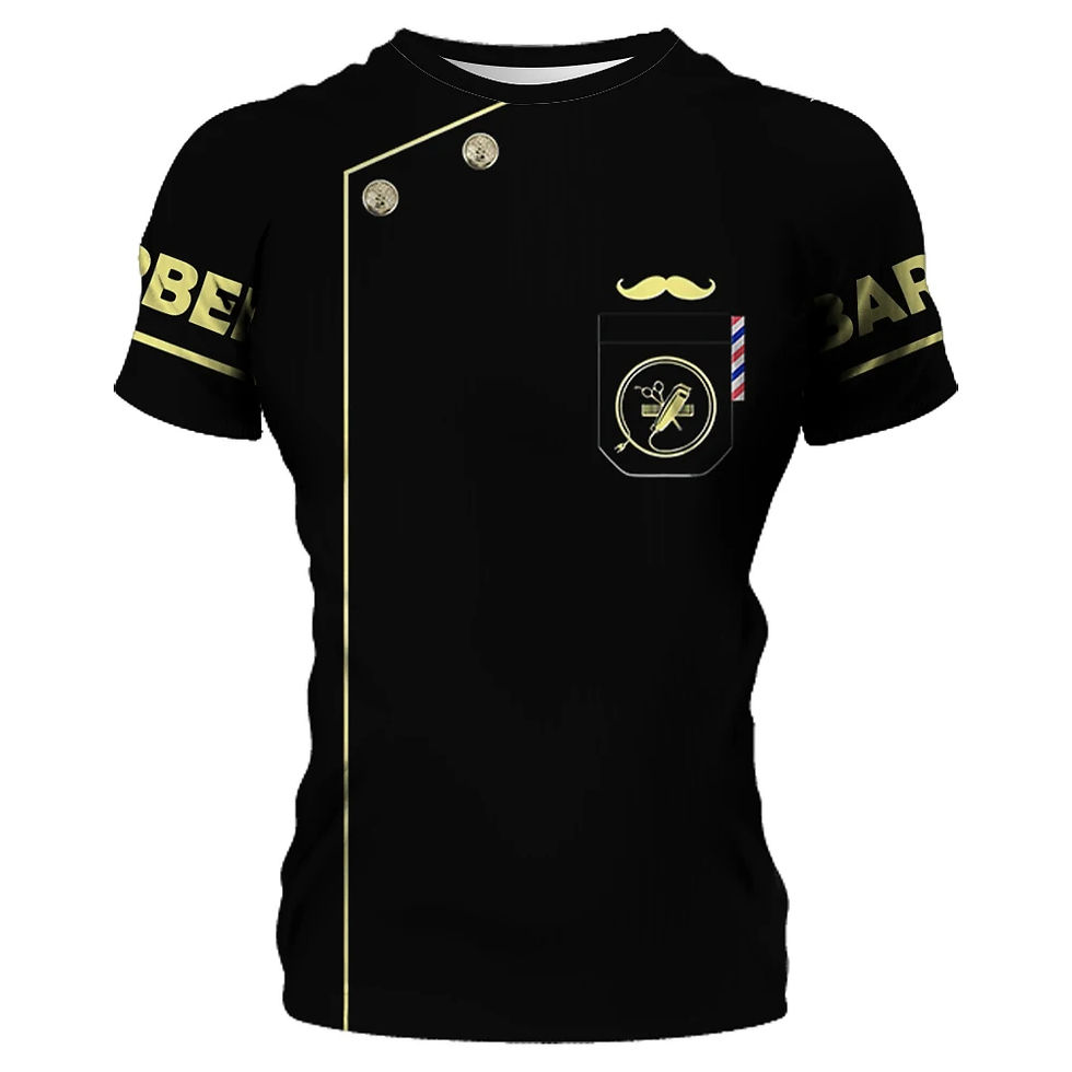 Thumbnail: Summer T-Shirt Men Shirt 3D Barber Custom Clothing O Neck Oversized Casual Shor
