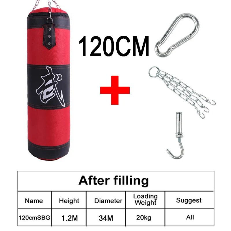 Thumbnail: Punch Sandbag Durable Hanging Hollow Sandbag Boxing Heavy Punch Bag With Metal 