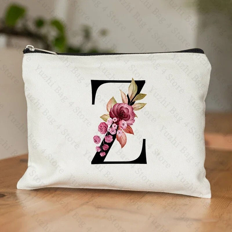 Thumbnail: A-Z Alphabet Cosmetic Storage Bag Initial Graduation Gifts for Teacher Flowers 