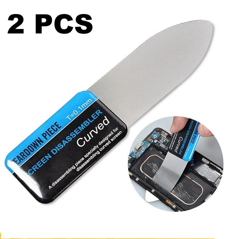 Thumbnail: Steel Metal Mobile Phone Curved LCD Screen Spudger Opening Pry Card Tools Ultra