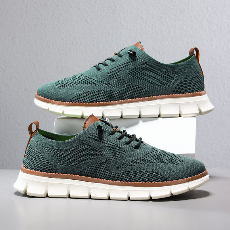 Thumbnail: Men Casual Sports Shoes Anti Slip Wear-Resistant Breathable Cushioning Color Bl
