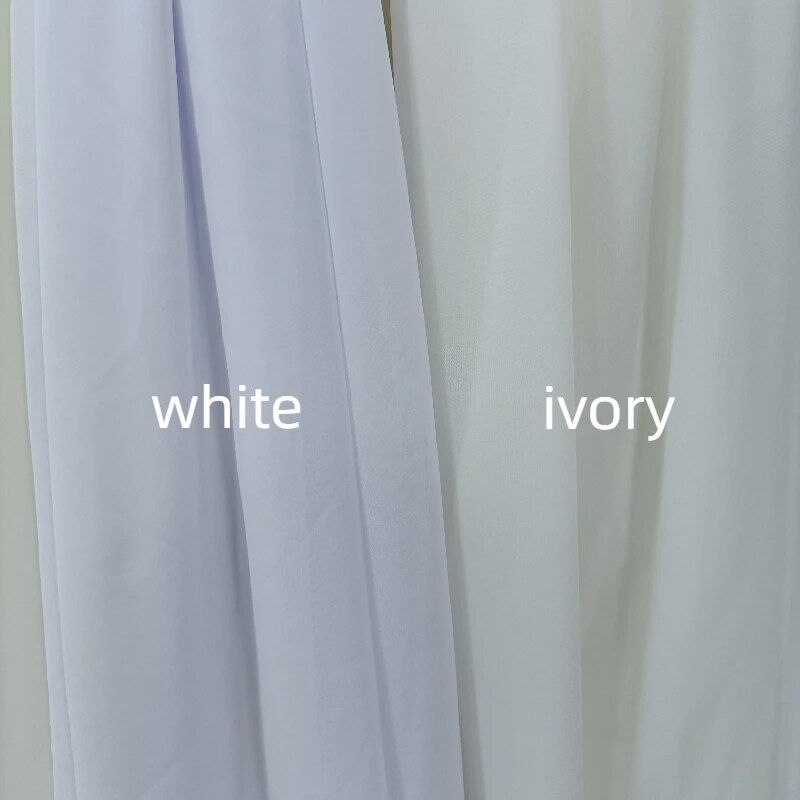 Miniatura: White Ivory Chiffon Cloak Bridal Lace Coat Bridal Cloak Bridal Dress Cloak Wedd