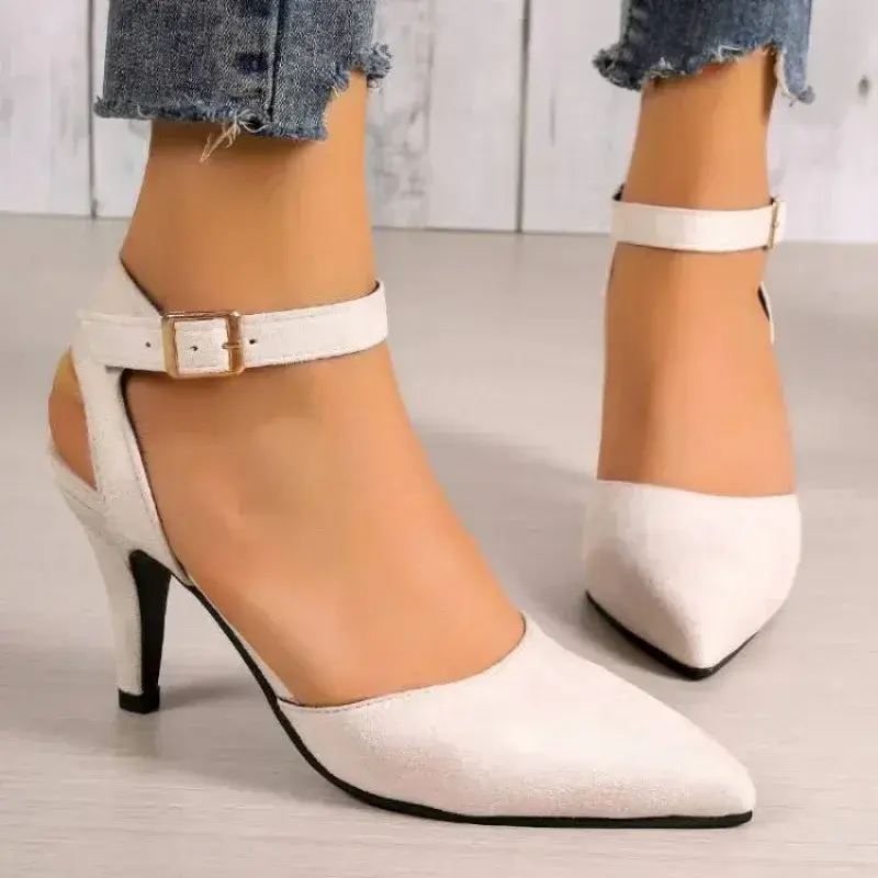 Thumbnail: Summer Women's Heeled Shoes New Party Dress Pointed Toe Thin Heel Slingbacks Sh