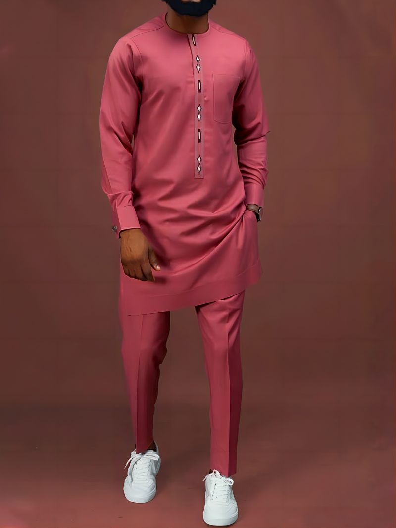 Thumbnail: Summer 2023 New Dashiki National Dress African Men's Printed Top And Trousers S