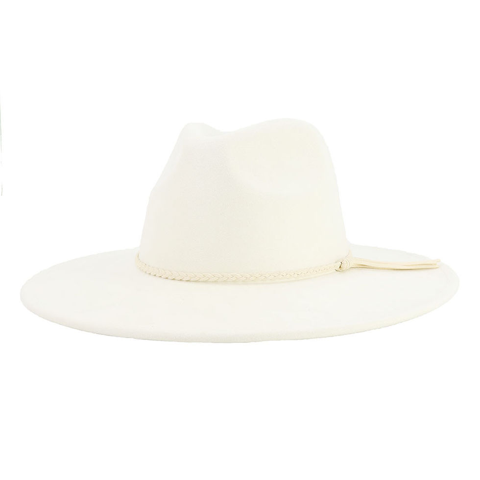 Thumbnail: Suede Top Hat 9.5cm Wide Brim Fedora Hat Men Women Autumn Winter Felt Jazz Hats