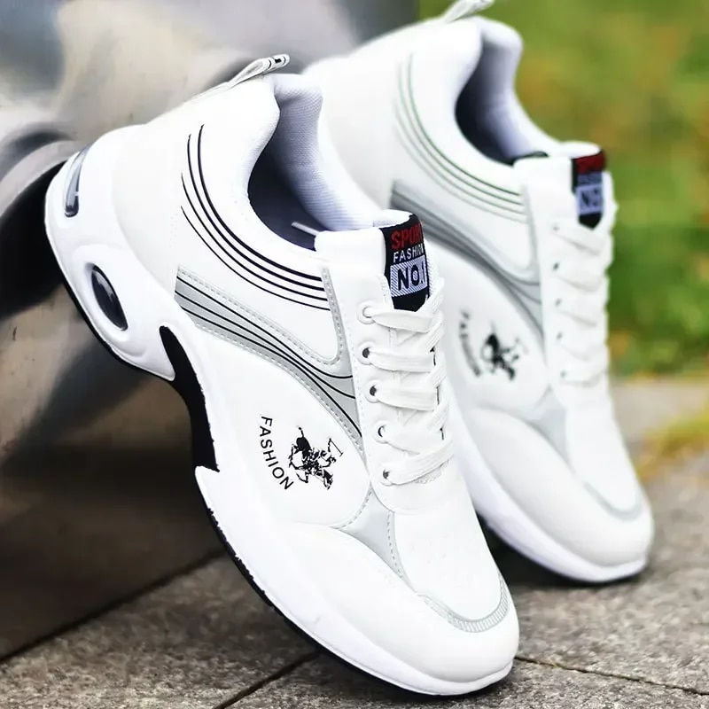 Thumbnail: Fashion Air Cushion Men's Running Shoes Large Size 38-47 Sneakers Breathable Ou