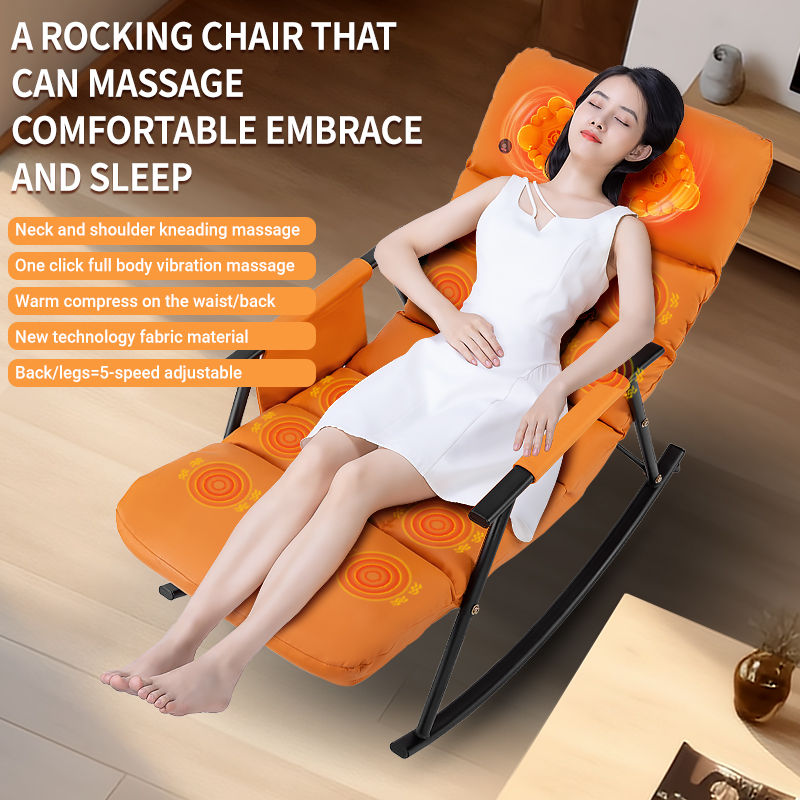 Thumbnail: Electric Leisure Reclining Home Office Massager Shiatsu Rocking Massage Chair w