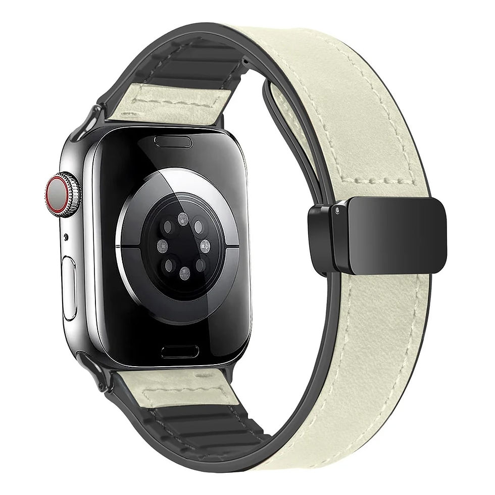 Thumbnail: Leather Strap For Apple Watch Band 49mm 44mm 45mm 42mm 40mm 38 41mm Silicone Br