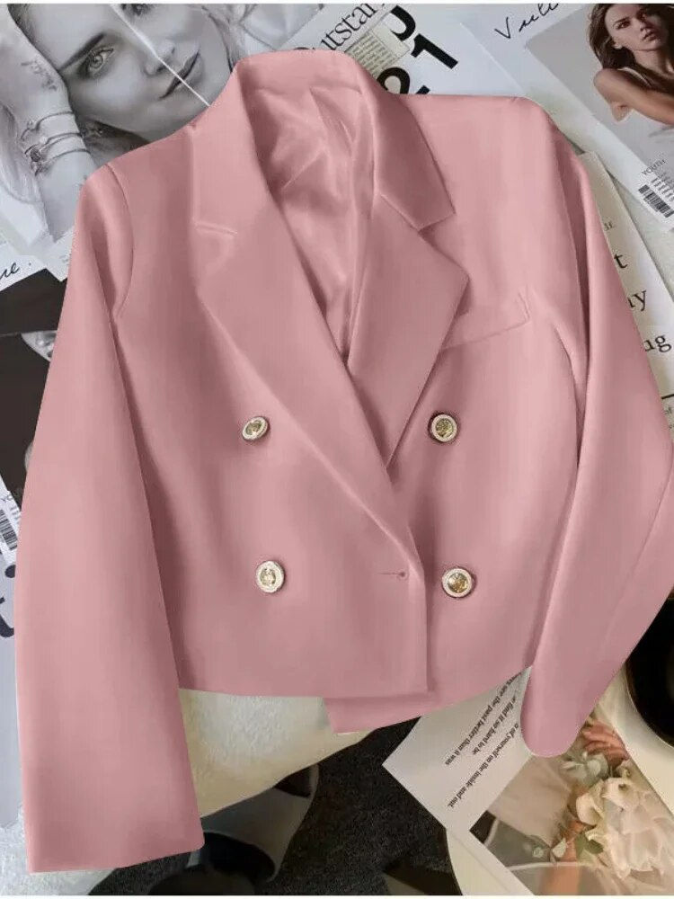 Thumbnail: Women's Blazers Korean Version Slim Fit Fashion Suits Long Sleeve Jackets for O