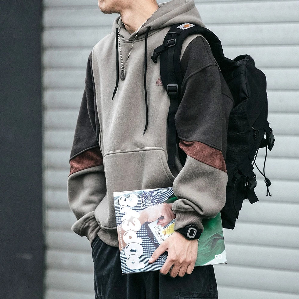 Miniatura: Plus Size Autumn Winter Korean High Quality Fleece Patchwork Hoodie Men Clothin