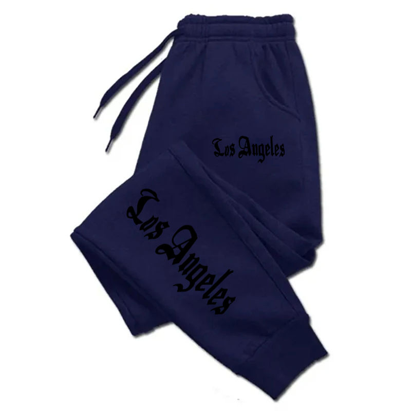 Thumbnail: Los Angeles City Letter Print Men'S Women'S Trouser Loose Jogging Pant Fit Runn