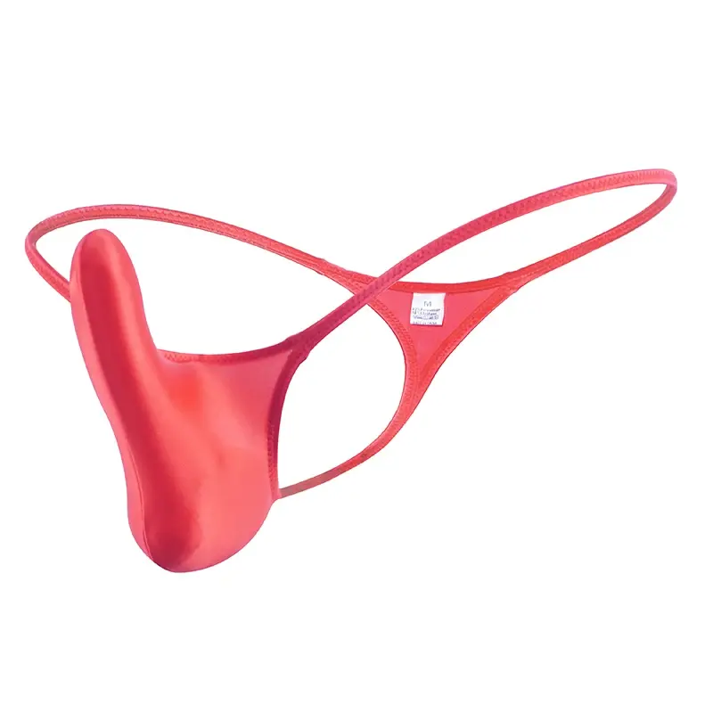 Thumbnail: YAULAANG Sexy men's gloss gay underwear oily G-Strings thong Shiny low-waisted