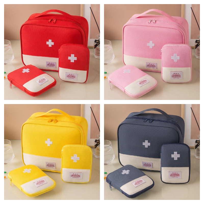 Thumbnail: 3 Pcs/set Portable Medical Storage Bag Camping Emergency First Aid Kit Organize