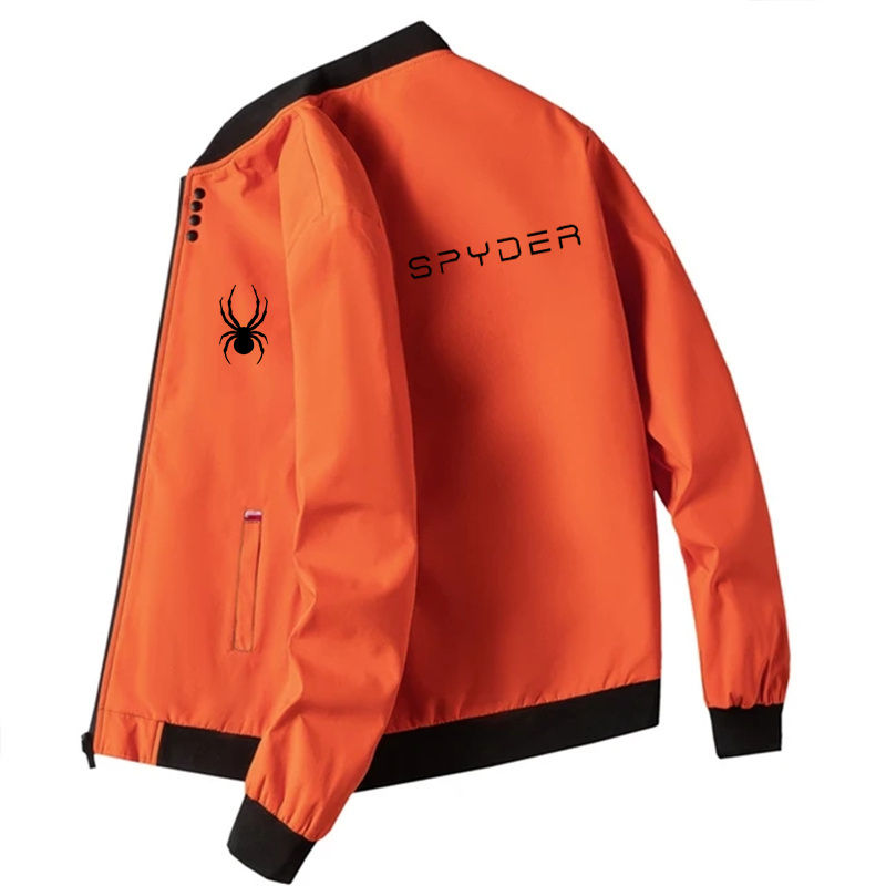 ภาพขนาดย่อ: Spring Autumn Man Coats White Streetwear Fashion Stand Collar Bomber Jacket Men