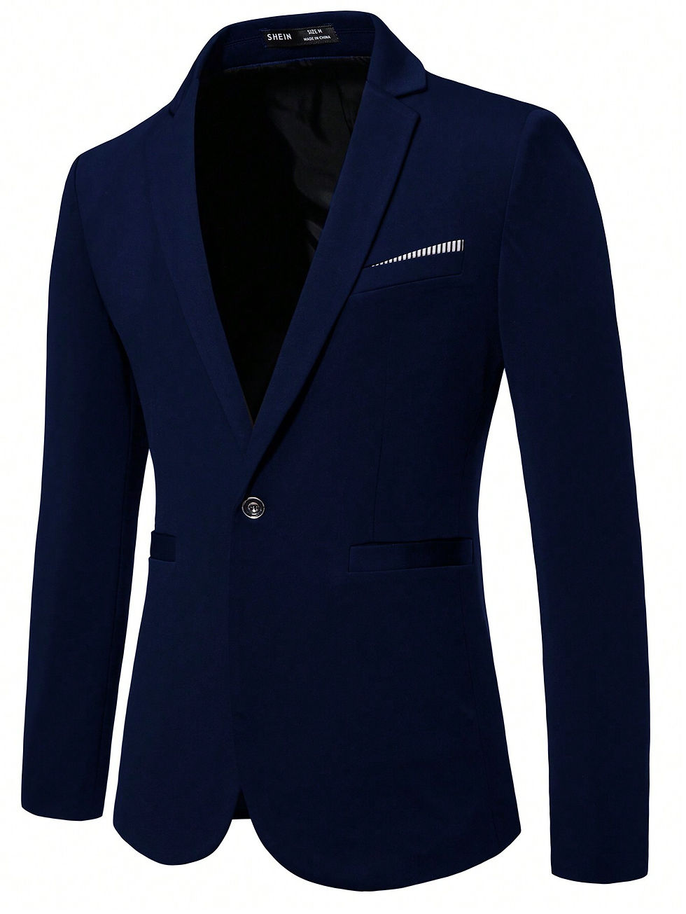 Thumbnail: Manfinity Mode Men's Solid Color Simple Daily Long Sleeve Suit