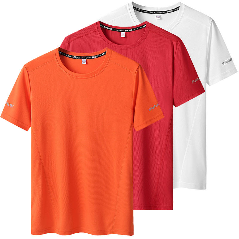 Thumbnail: 3pcs Summer Sport T-shirt for Men Plus Size 6XL/7XL Quick Dry Tees Oversized Ro