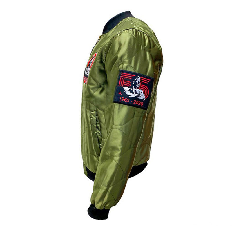 Thumbnail: High Quality OLYMPIA Men's Zipper Collar Jacket Bodybuilding Casual Embroidery 