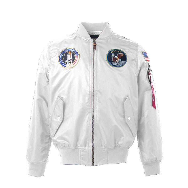 Thumbnail: Autumn Apollo Thin 100th SPACE SHUTTLE MISSION MA1 Bomber Hiphop US Air Force P