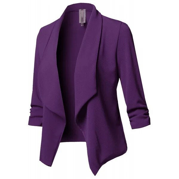 Miniaturbild: Women Black Thin Blazers Cardigan Coat 2022 Long Sleeve Women Blazers and Jacke