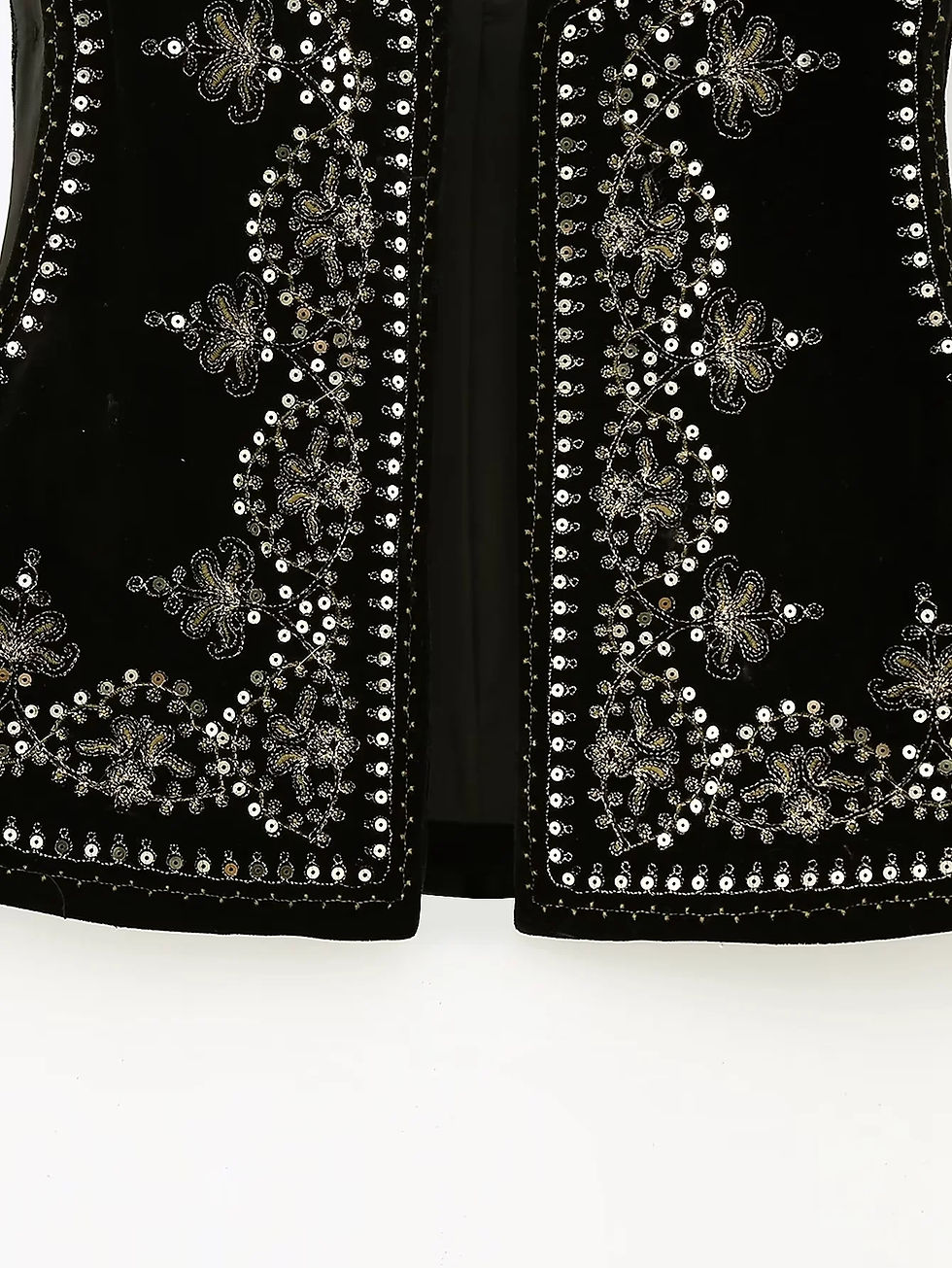 Thumbnail: KONDALA Vintage Autumn Velvet Embroidery Vest Jackets Women V Neck Sleeveless B