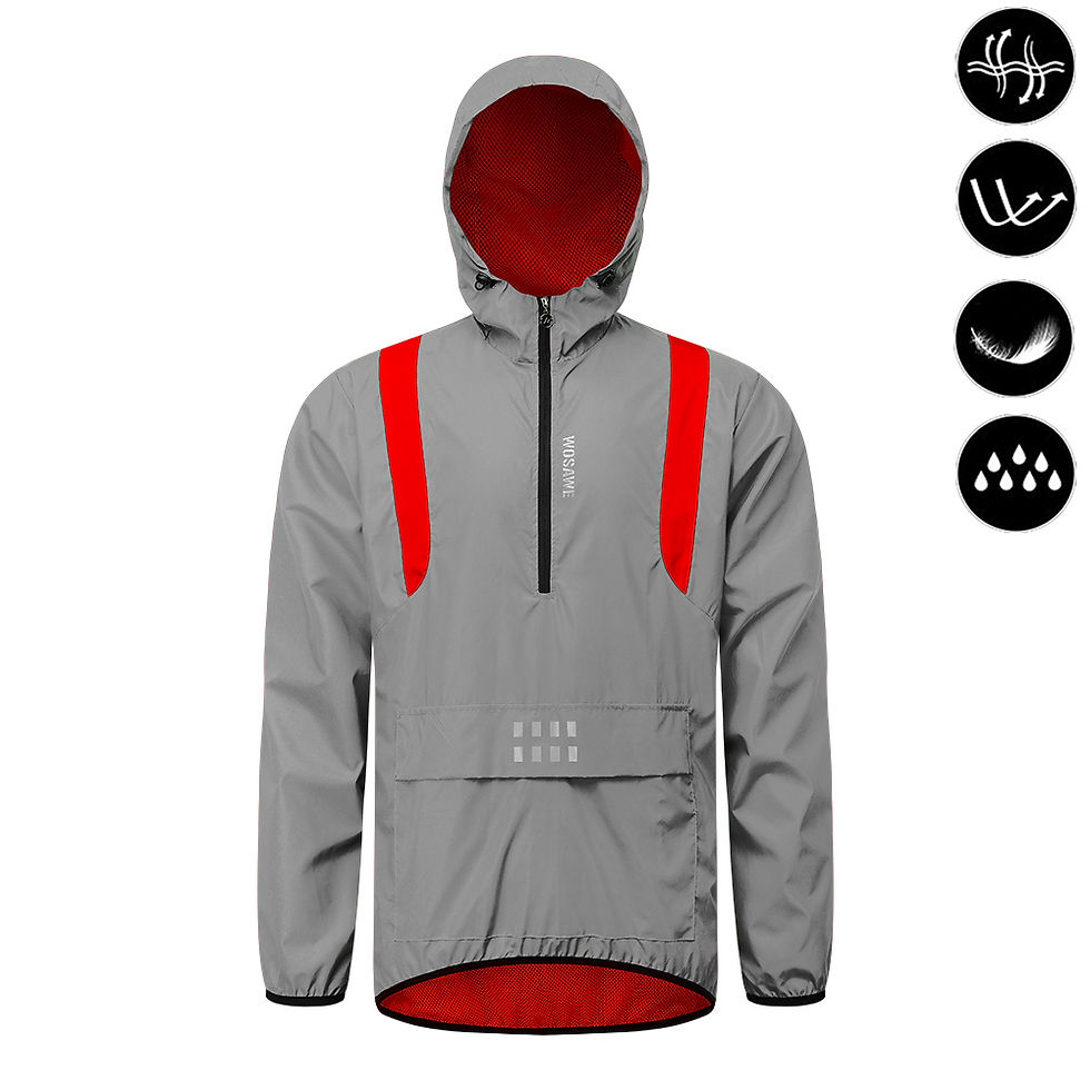 Thumbnail: WOSAWE Full Reflective Cycling Jacket Winter Autumn Bicycle Windbreaker Bike So