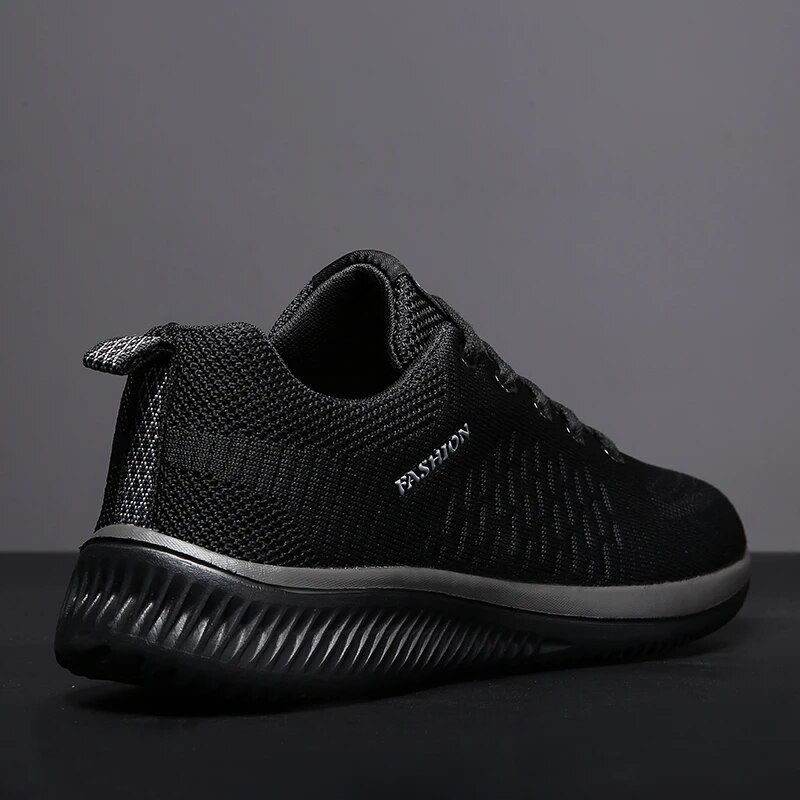 Imej kecil: Men Running Walking Knit Shoes Fashion Casual Sneakers Breathable Sport Athleti