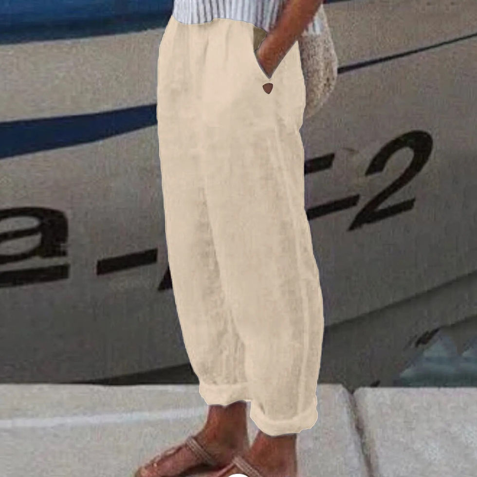 Thumbnail: Women Cotton Linen Loose Wide Leg Pants 2023 Spring Summer  Casual Solid Drawst