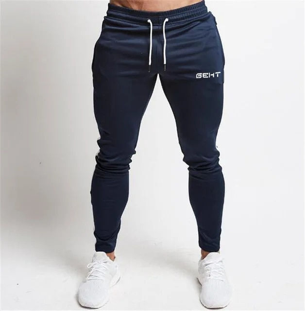Thumbnail: 2024 GEHT brand Casual Skinny Pants Mens Joggers Sweatpants Fitness Workout Bra