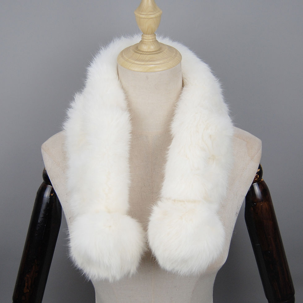 Thumbnail: 2024 New Russian Women Genuine Rabbit Fur Scarf Winter Ladies Warm Real Rabbit