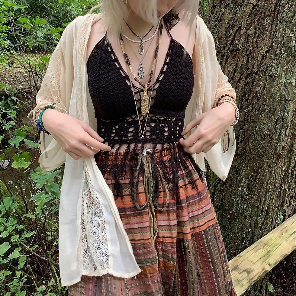 Thumbnail: Women 90s Fashion Streetwear Clothing Female Vintage Fairy Grunge Mid-Length Sk
