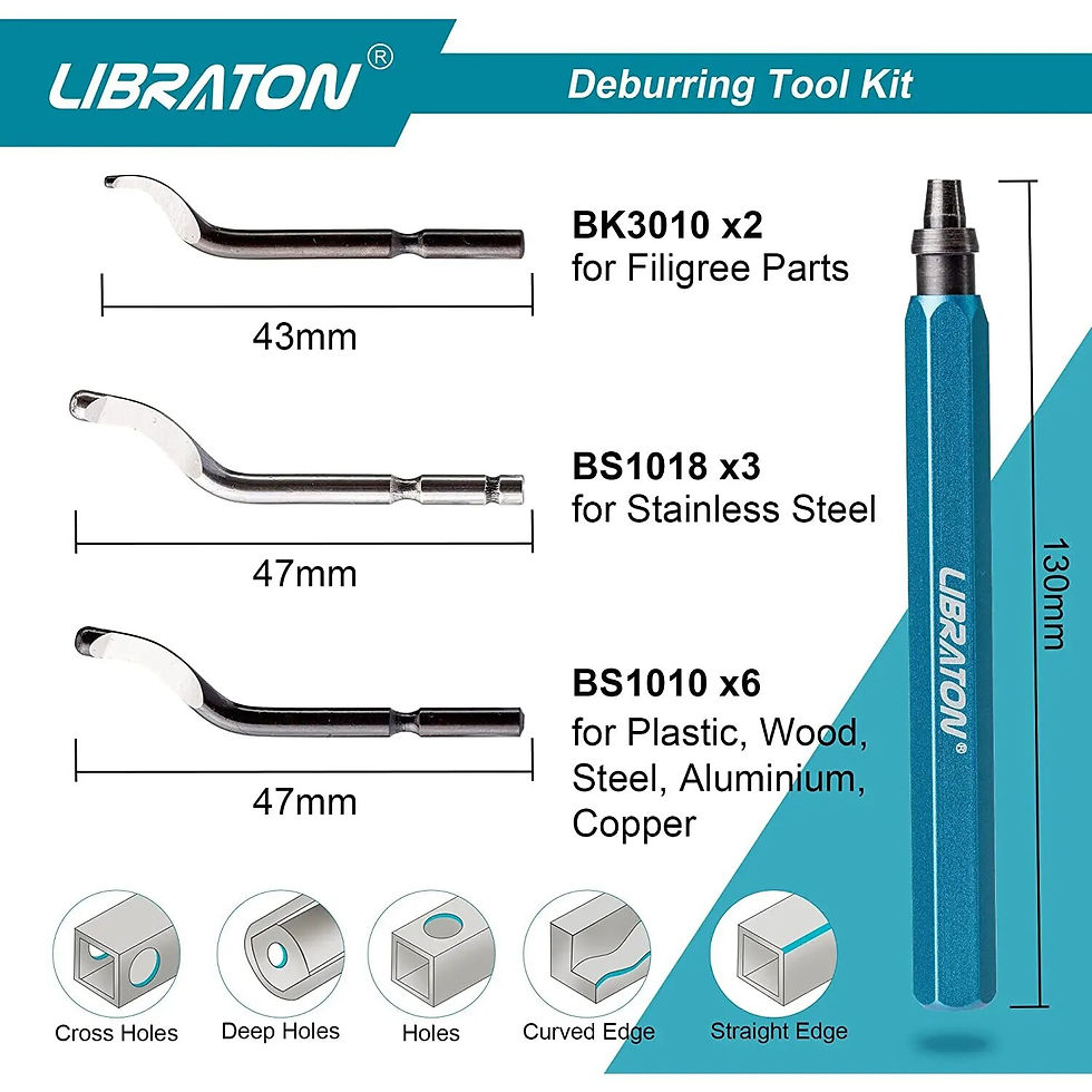 縮圖：Deburring Tool with 11 HSS Steel Blades 360 Degree Rotary Head Deburring Tool f
