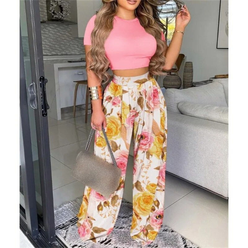 Thumbnail: women classic2023 new explosive summer new women's two-piece print vest pants