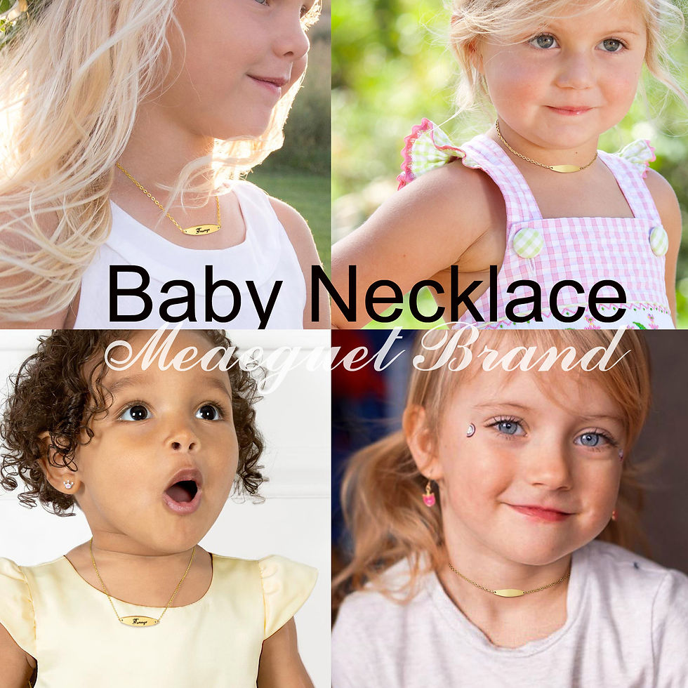 Miniature : Personalized Child Name Necklace,Stainless Steel Baby Necklace Pendant, Birthda