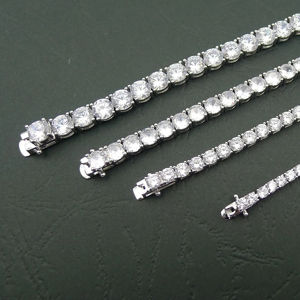 Thumbnail: SEMNI 3mm--5mm Moissanite Diamond Tennis Bracelet for Women Men S925 Sterling S