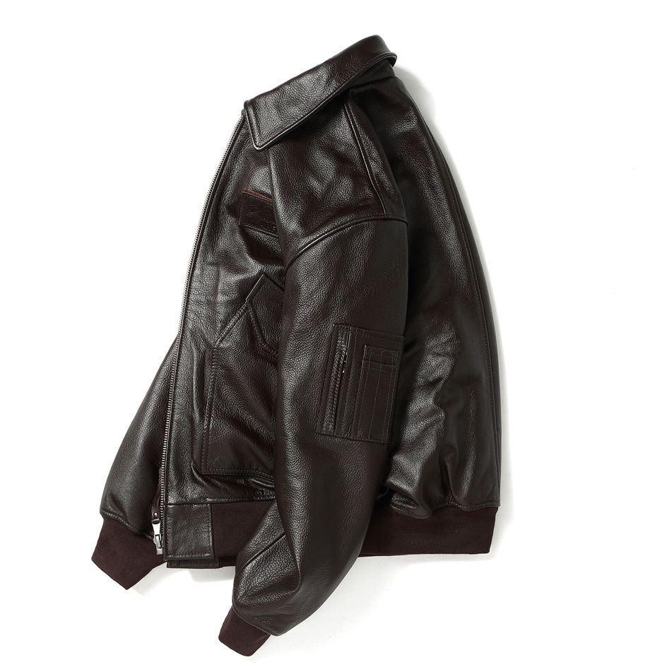 Thumbnail: Dark Brown Winter Men's CWU-45P Flight Jacket Military Style Europe Size Natura