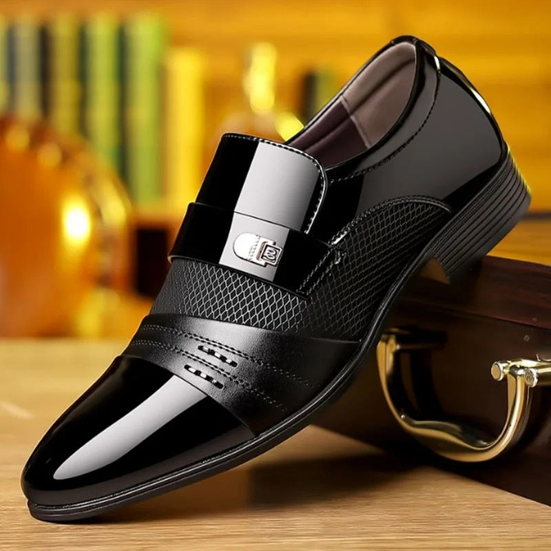 Thumbnail: Classic Business Dress Men Shoes Formal Slip On Dress Shoes Mens Oxfords Footwe