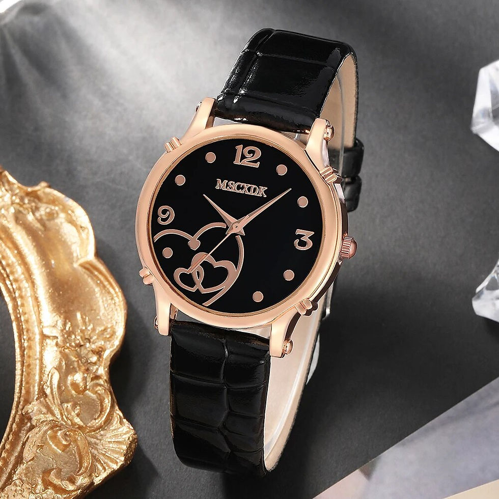 Thumbnail: "Female Fashion Watch Casual Leather Quartz Wristwatches Women Simple Handbag S