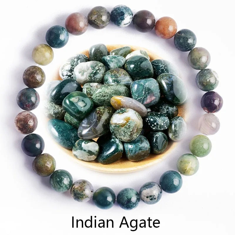 Miniatura: Genuine Natural Stone Bracelet Man Natural Flower Green Gemstone Beads Jewelry 