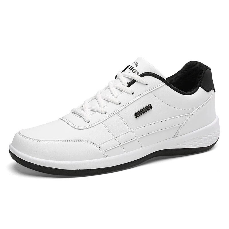Miniatura: Pu Leather Men Shoes Sneakers Trend Casual Breathable Leisure Male Sneakers Non